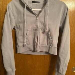 Brandy Melville Light Gray Fleece Hoodie